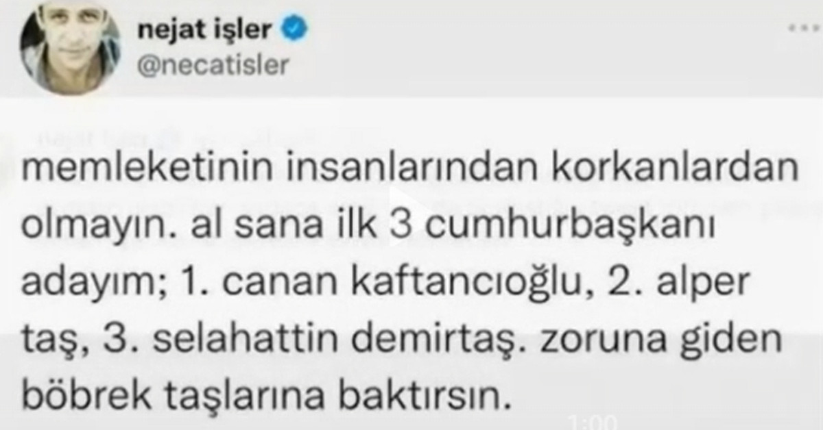 Cumhurbaşkanı adaylarını sıraladı
