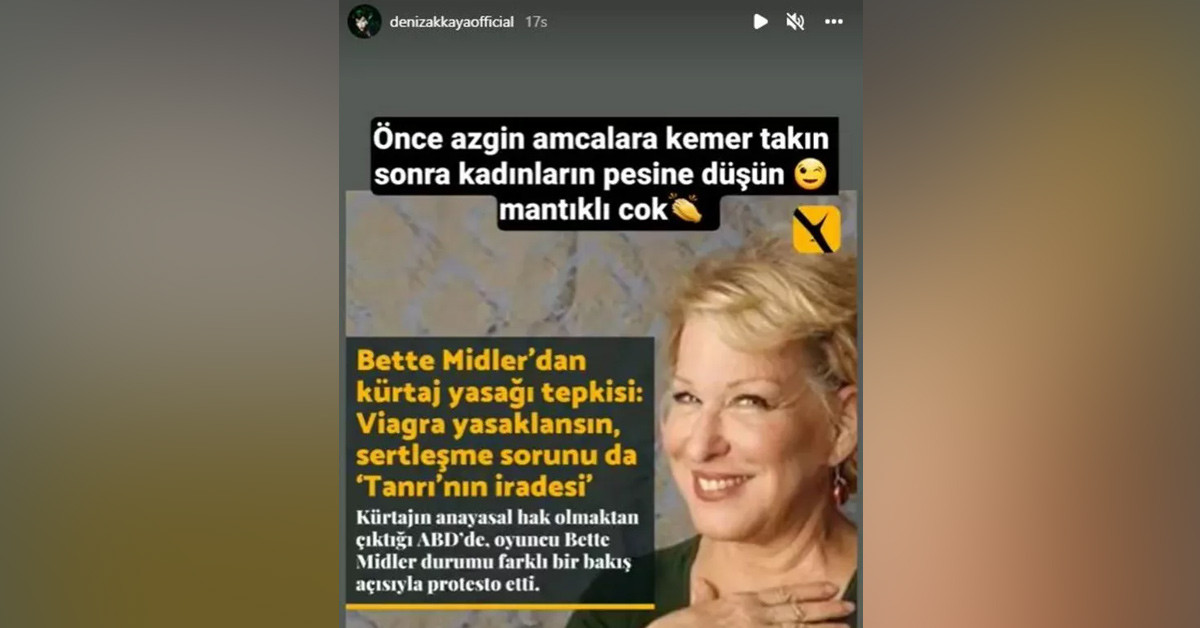 Deniz Akkaya paylaşımı