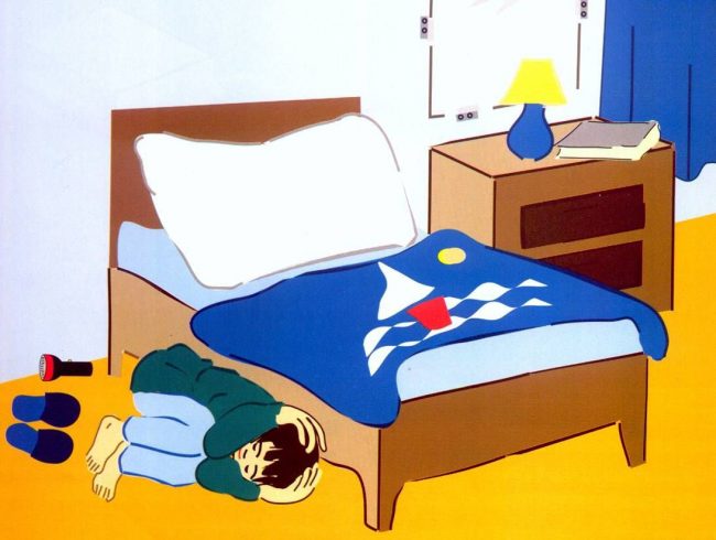 Gece Depreme Yakalanırsanız Yataktan Basitçe Düşün.