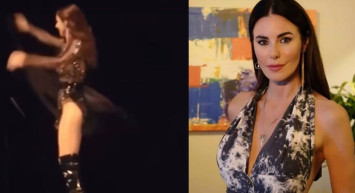 50’lik Defne Samyeli’den sahne şovu! ‘Ağırlaştım’ dedi kıyafetlerini çıkardı seyircilerin ağzı açık kaldı