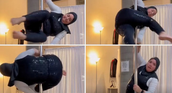 Başörtülü kadının direk dansı sosyal medyayı birbirine kattı! O görüntülere binlerce yorum geldi ‘Sen nasıl kapalısın!’