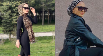 Başörtülü twerk dansıyla tanınan TikTok fenomeni Esra Rabia Ünal bu kez parlak taytıyla olay yarattı! ‘Başındakini bari kirletme’