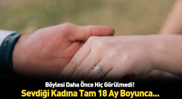 Böyle evlilik teklifi görülmedi! Tam 18 ay boyunca...