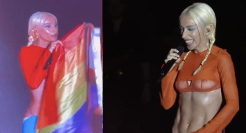 Bu kez haddini aştı! Sahnede LGBT bayrağı açan Gülşen seyircilerle kavga etti ‘Rahatsız olan gitsin’