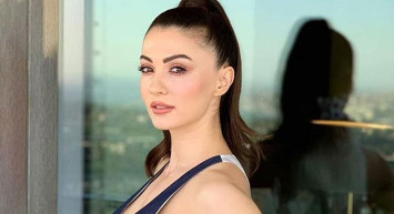 Burcu Özberk pozlarıyla rakiplerini ezdi geçti! Şezlongda sere serpe uzanan güzel oyuncu görenlerin aklını başından aldı