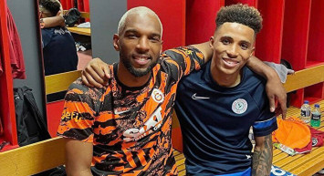 Gedson Fernandes, Çaykur Rizespor'un Galatasaray ile oynadığı maçın ardından sarı kırmızılı takımın soyunma odasına gelmiş!