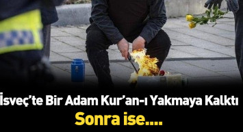İsveç'te sağcı bir lider polis korumasıyla birlikte Kur'an'ı yaktı