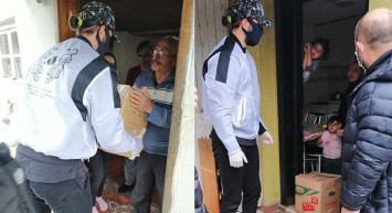 Kendini Gizleyerek İhtiyacı Olanlara Erzak Dağıtan A Milli Futbolcu Bakın Kimmiş