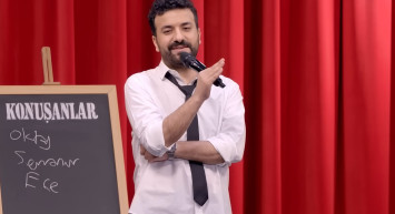 Konuşanlar'da skandal anlar: Hasan Can Kaya'ya silikonlarını gösterdi!