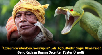 Koynunda beslediği yılan tarafından ısırıldı!