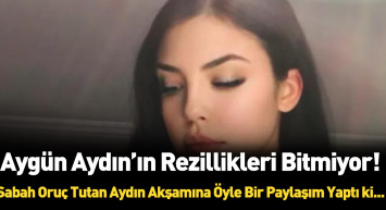 Sabah oruç tutan Aygün Aydın akşamına alkol aldı