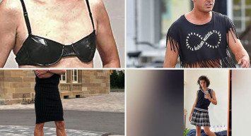 Soysal medya bu görüntüleri konuşuyor: Erkekler için bel üstü t-shirt yaptılar