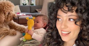 Pelin Akil’in Bebeği Lina ile Köpeği Herkül'ün Oyuncak Savaşı Güldürdü