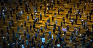 İsrail Başbakanı Netahyahu'ya Yönelik Sosyal Mesafeli Protesto