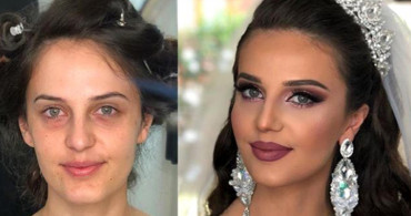 Bu Gelinlerin Makyajla Ne Kadar Değiştiğini Görünce Çok Şaşıracaksınız!