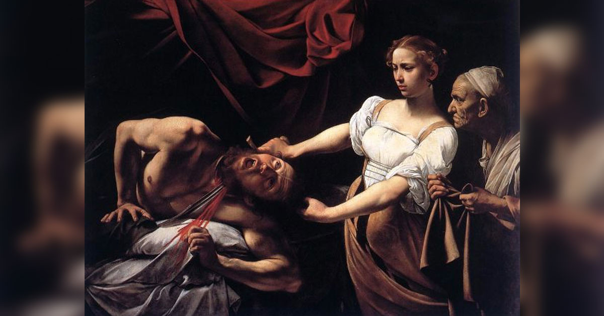 JUDITH HOLOFERNES'İN BAŞINI KESERKEN