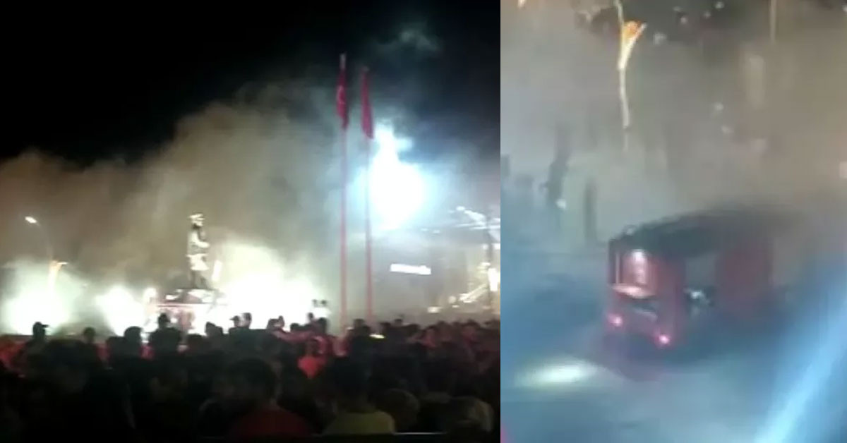 Cengiz Kurtoğlu'nun sahnesinde yangın 