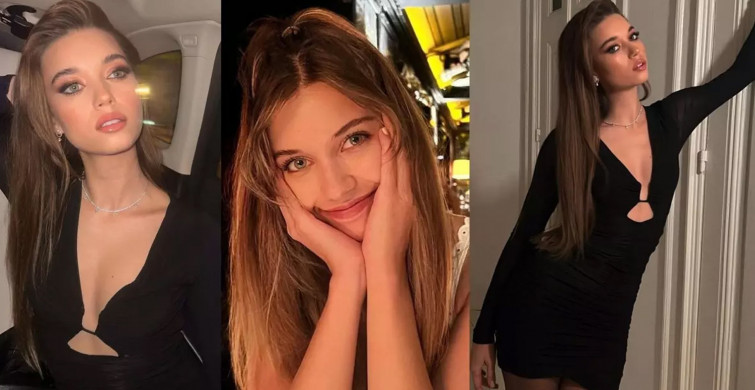Afra Saraçoğlu’dan iddialı pozlar: Ceketini çıkarınca sütyeniyle kaldı…