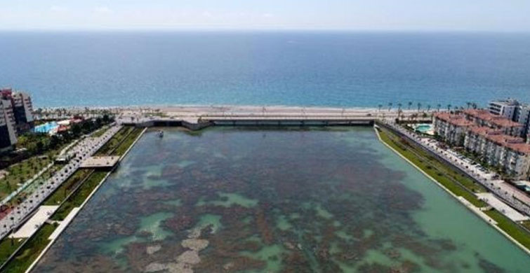 Antalya'da Akdeniz'e Dökülen Boğaçayı Yosuna Büründü