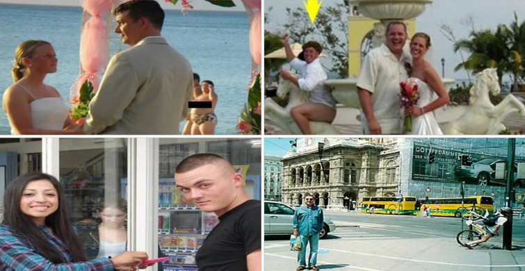 Arka planlarında tuhaf kafaların yaşandığı ilginç fotoğraflar