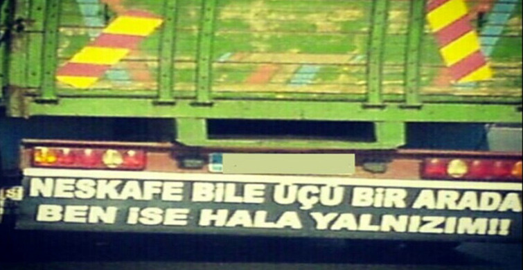 Bakana Bir Daha Baktıran Kamyon Arkası Yazıları