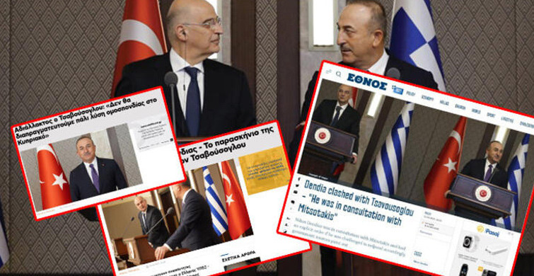 Dışişleri Bakanı Mevlüt Çavuşoğlu ve Yunan Mevkidaşı Nikos Dendias'ı Manşetten Verdiler!
