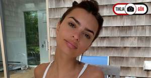 Emily Ratajkowski'den Sosyal Medya Hesabından Karnı Burnunda Poz Verdi