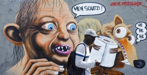 Almanya'da Covid-19 Duvar Grafitileri