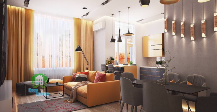 Küçük Dikdörtgen Salon Dekorasyon