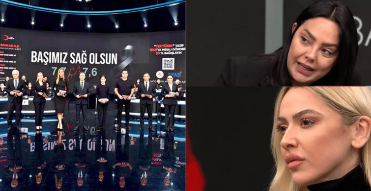 Hadise ve Ebru Gündeş Türkiye Tek Yürek yardım gecesinde bir araya geldi