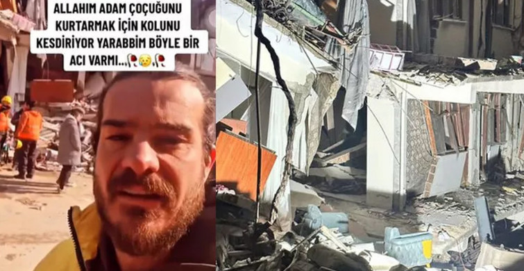 Hakan Hatipoğlu deprem bölgesinden ağlaya ağlaya paylaştı: Enkazdaki adam bebeğin kurtulması için kolunun kesilmesini kabul etti