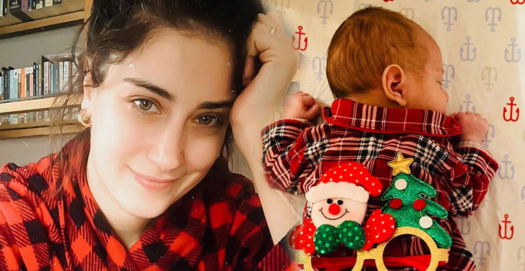 Hazal Kaya, Oğlu Fikret Ali İle Verdiği Pozu Paylaştı