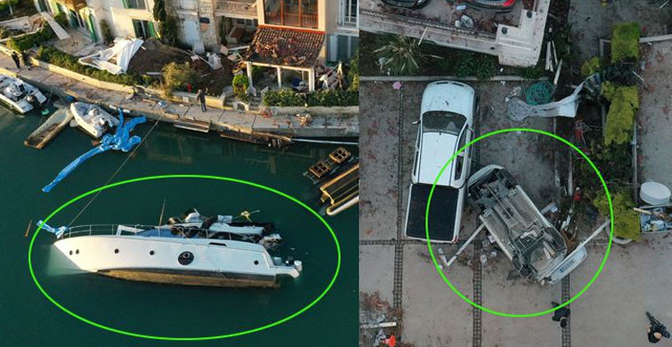 İzmir'de Meydana Gelen Hortum Felaketinden Görüntüler