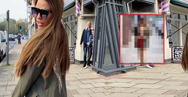 Katie Price Sokakta İç Kıyafetsiz Gezdi