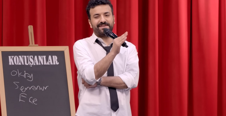 Konuşanlar'da skandal anlar: Hasan Can Kaya'ya silikonlarını gösterdi!