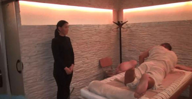 Masaj salonunda rezalet! Nereye kaçacaklarını şaşırdılar
