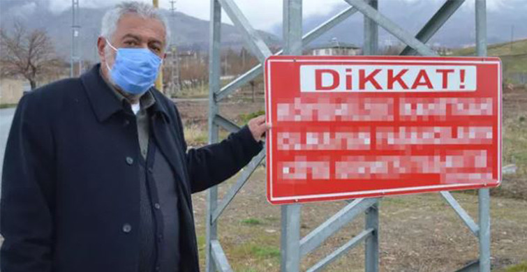 Muhtarın Köy Girişine Astığı Tabela Koronavirüsü Durdurdu!
