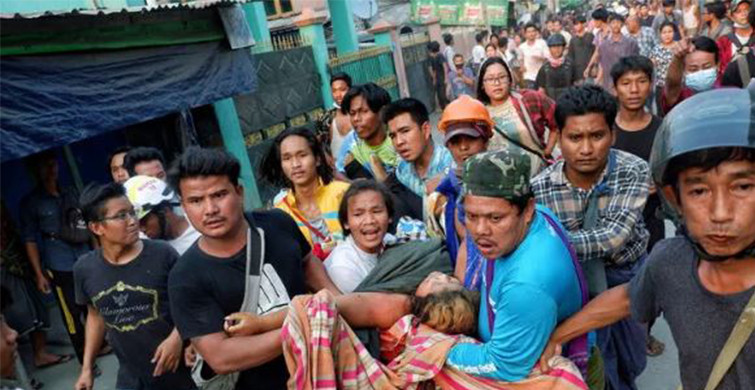 Myanmar'daki Protestolarda Onlarca Kişi Hayatını Kaybetti!