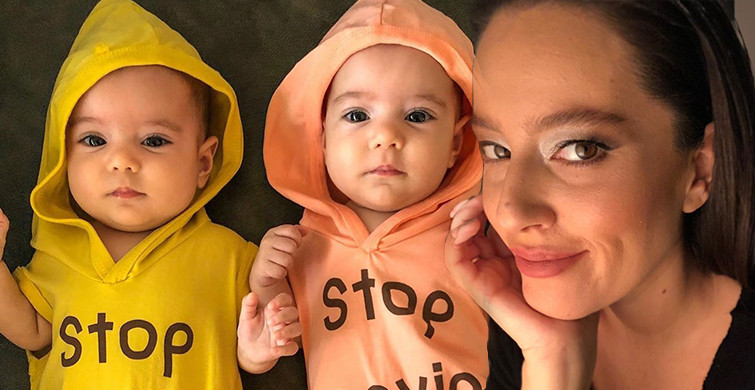 Pelin Akil, İkizleri Lina ve Alin’le Beğeni Topladı