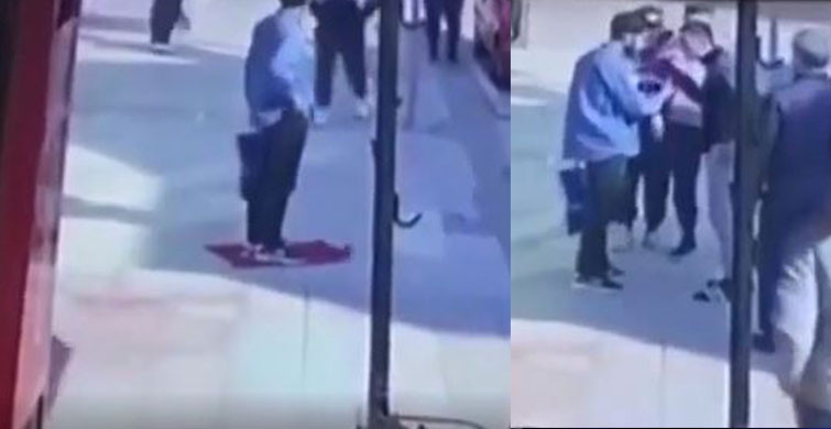 Türk Bayrağını Yere Serip Üzerine Bastı!