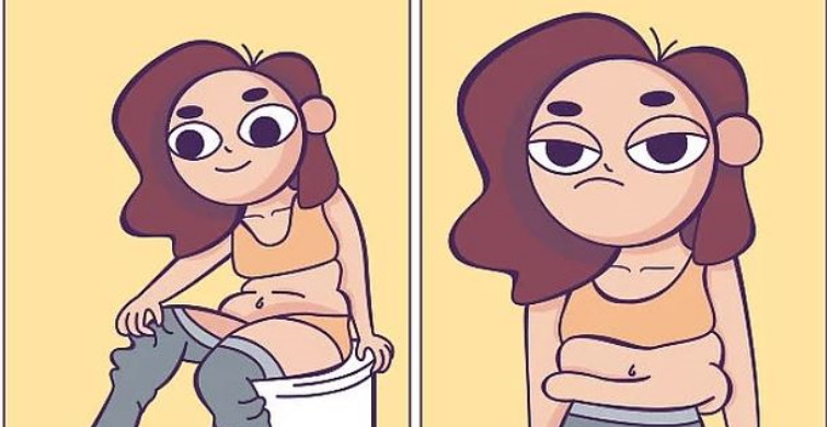 Kadınların Günlük Yaşamını Resmeden İllustrasyon