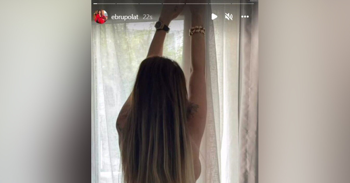 Cinsel içerikli sayfada poz verdi