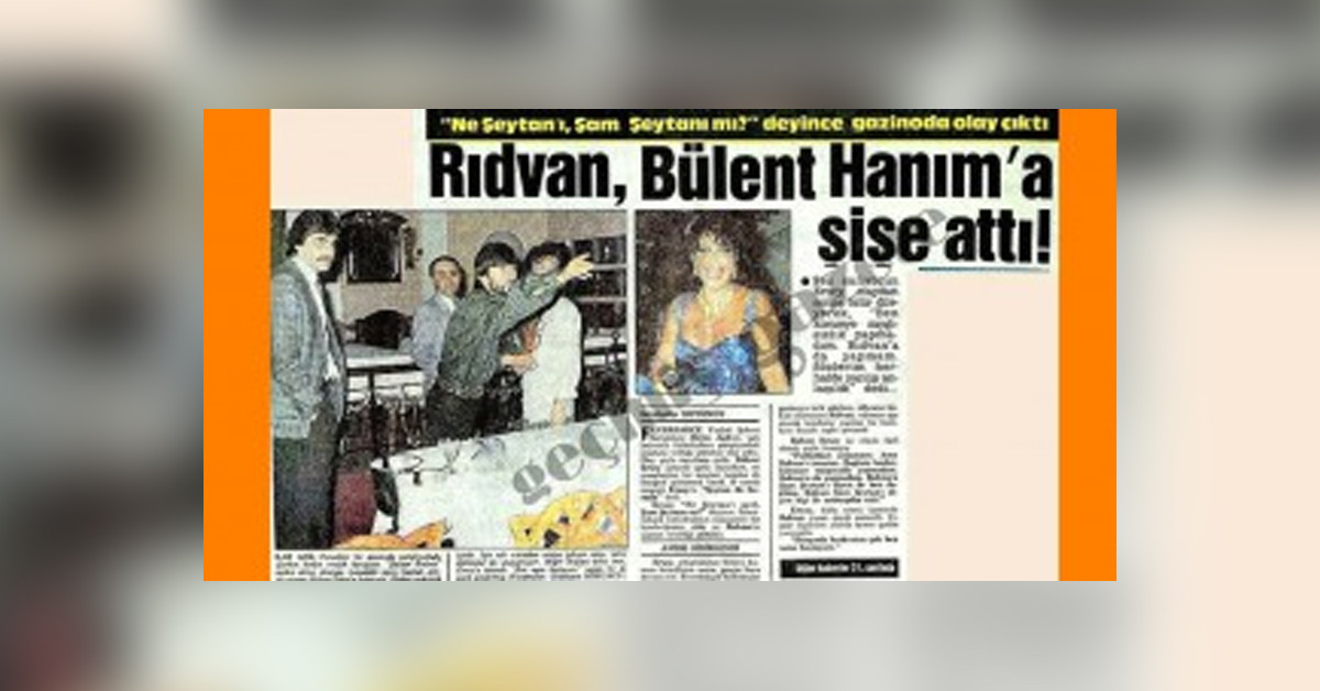RIDVAN DİLMEN'İN BÜLENT ERSOY'A ŞİŞE FIRLATMASI