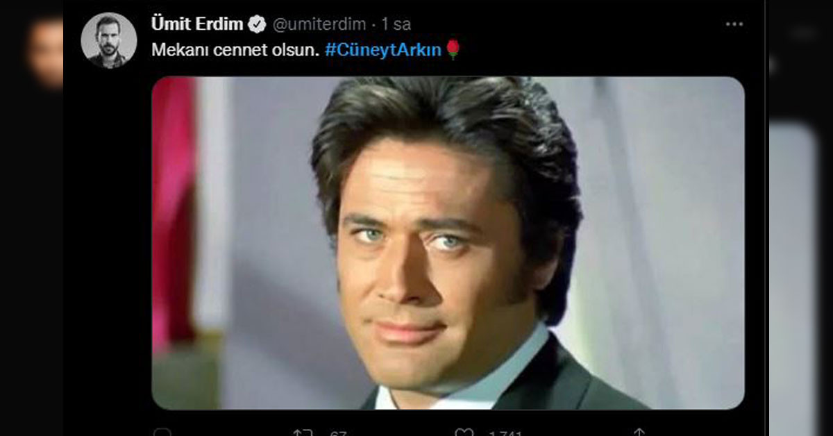 Ünlülerden gelen Cüneyt Arkın paylaşımları 