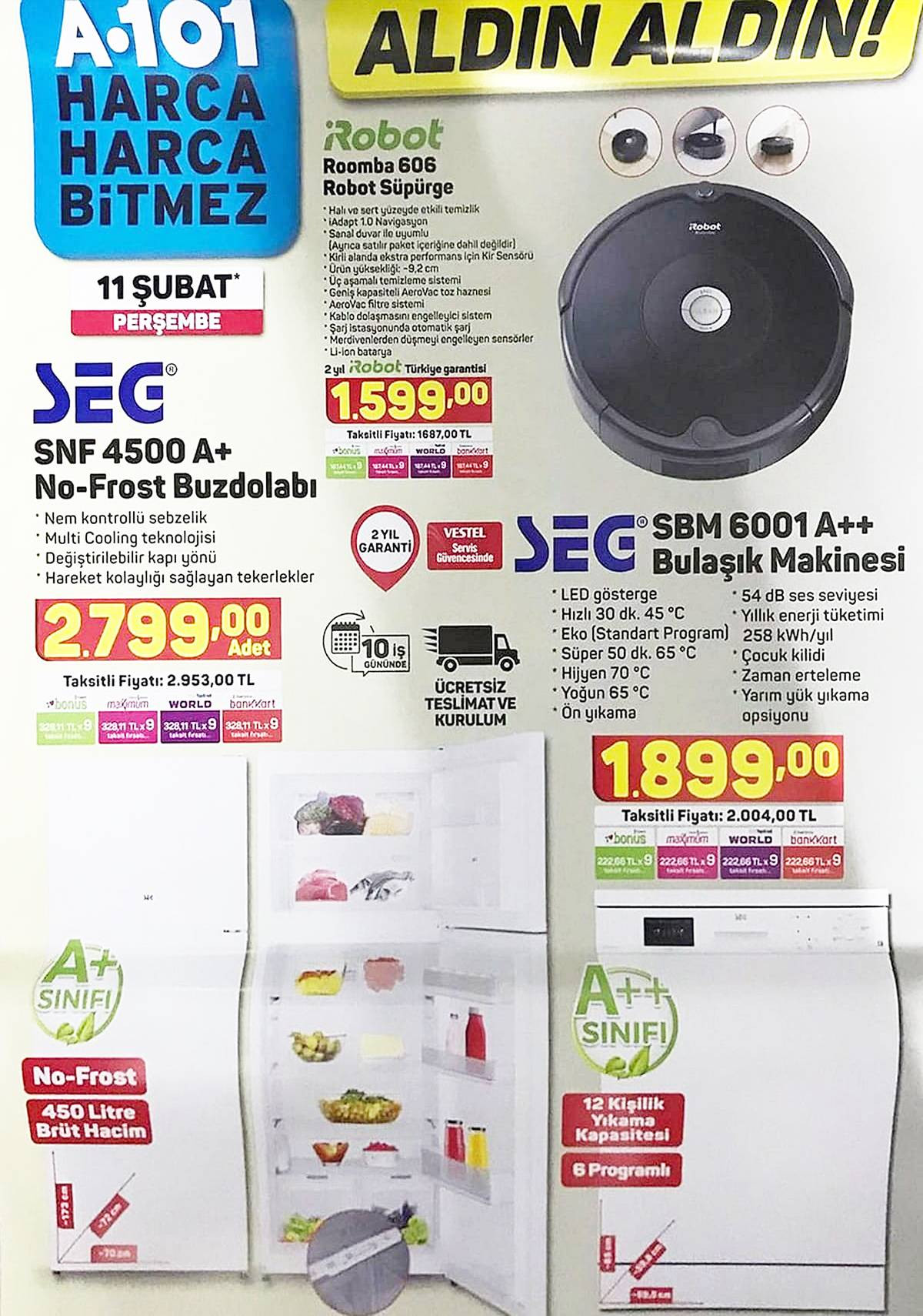 11 ŞUBAT 2021 A101 İNDİRİMLİ KATALOG