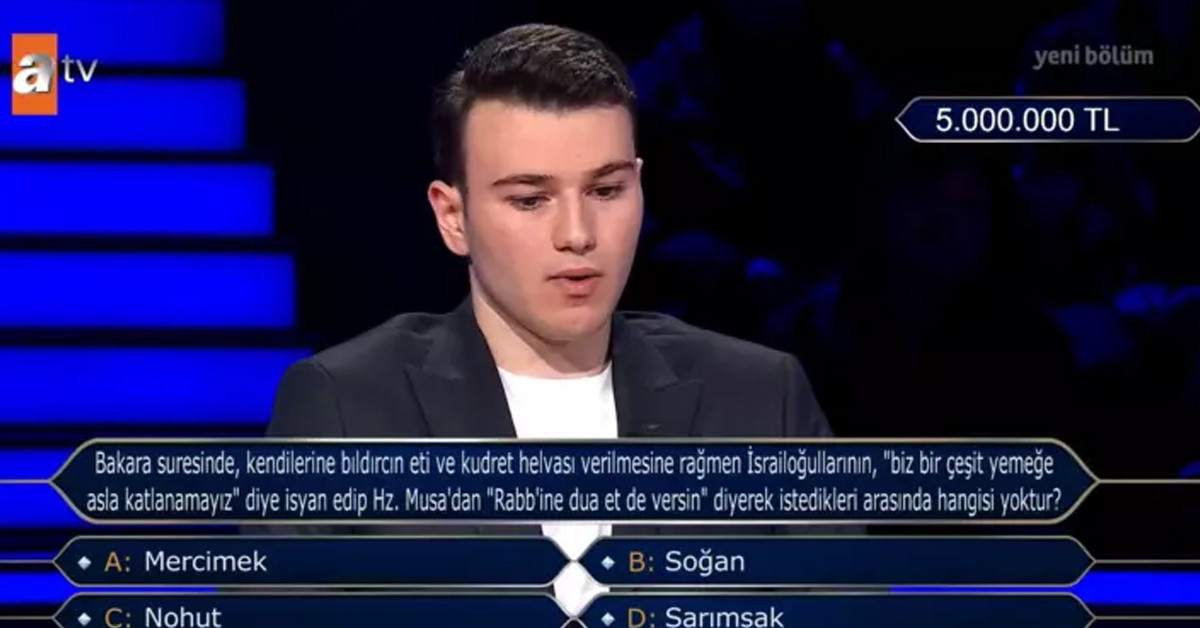 İşte 5 Milyonluk soru...