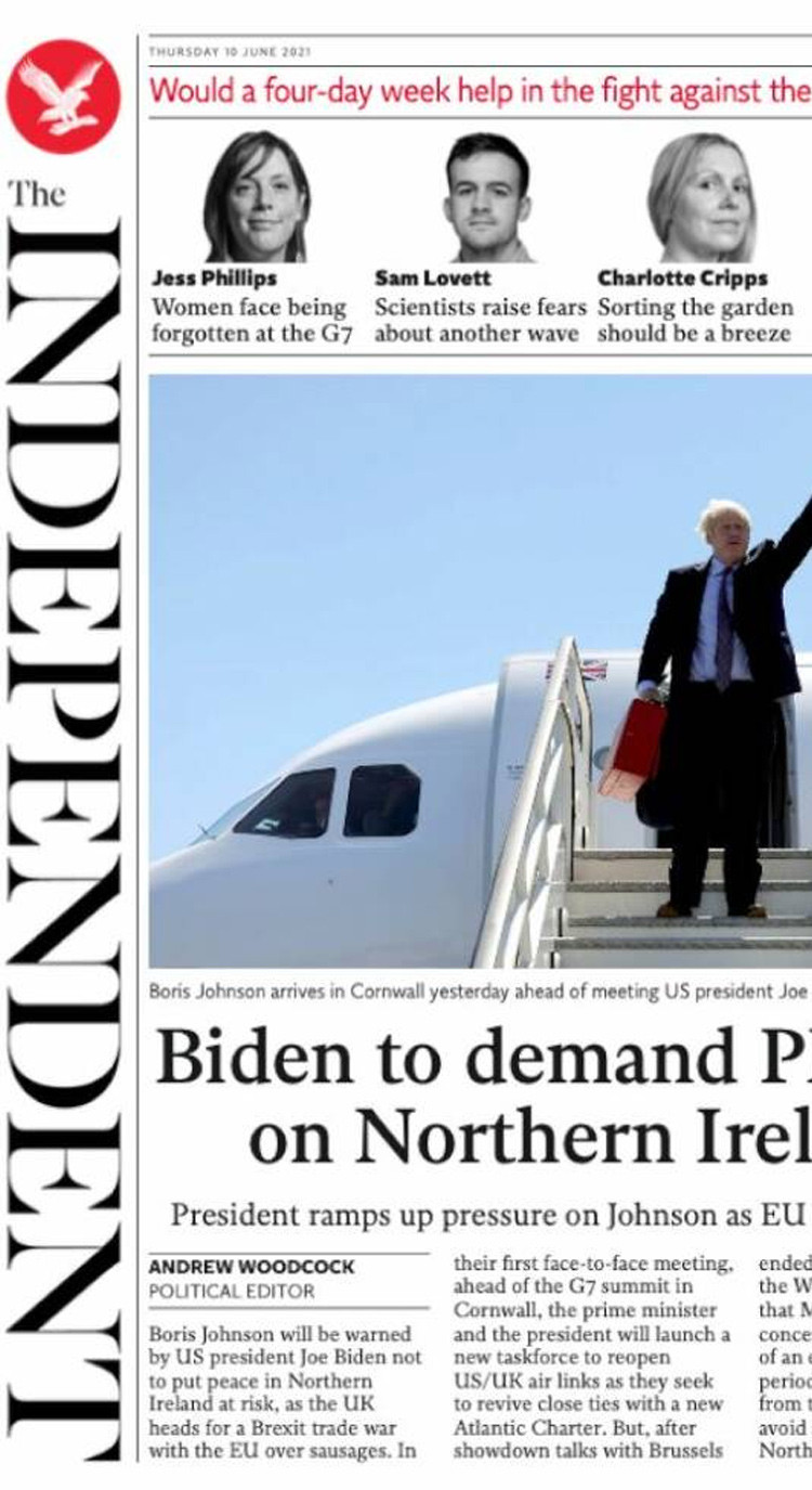 The Independent | Biden, Johnson’dan Kuzey İrlanda Konusunda Harekete Geçmesini İsteyecek