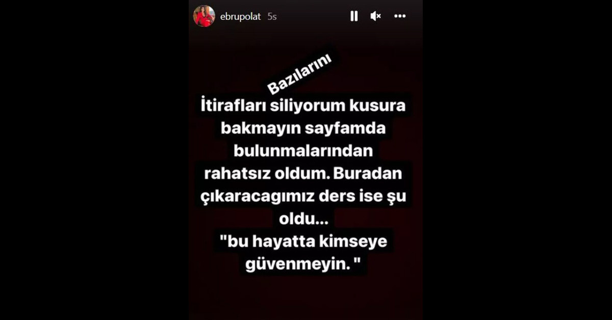 Paylaşımları sildi