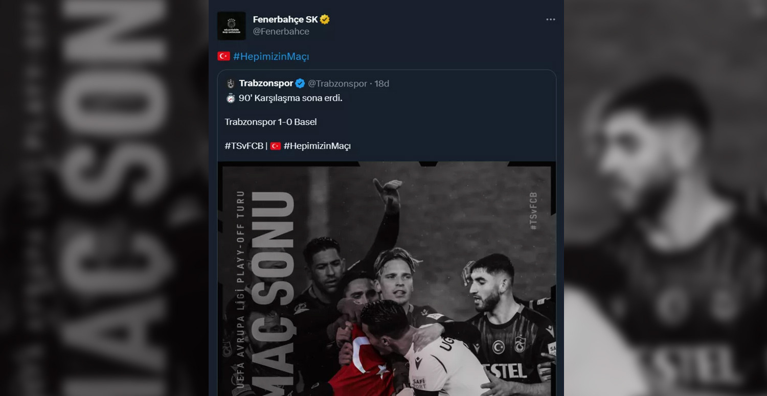 Süper lig ekiplerinden eş zamanlı paylaşım