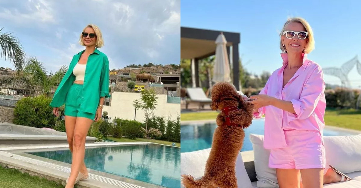 Havuz başından iddialı pozlar